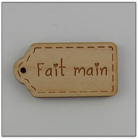 bouton bois au ptit bonheur - la cigogne qui brode