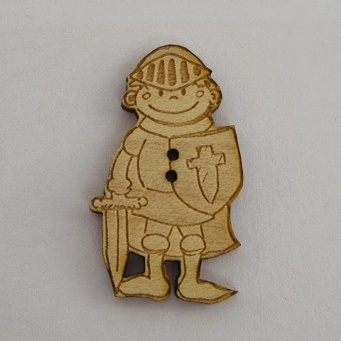 bouton bois au ptit bonheur - la cigogne qui brode