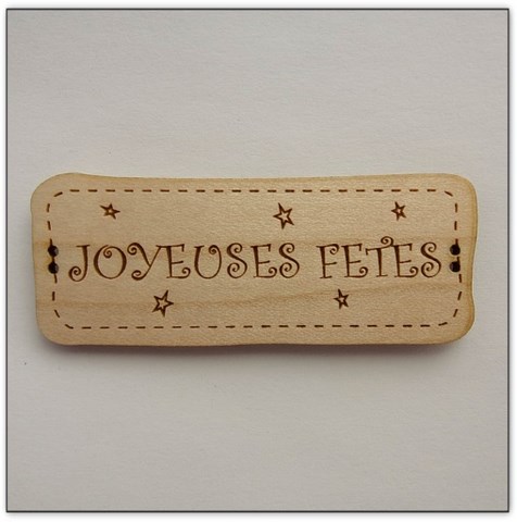 bouton bois au ptit bonheur - la cigogne qui brode
