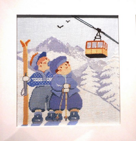 couple télécabine la cigogne qui brode
