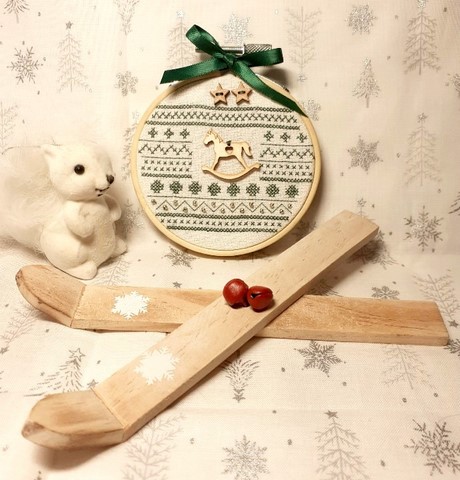 mini tambour cheval de bois