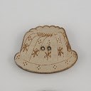 bouton bois au ptit bonheur - la cigogne qui brode