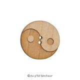 bouton bois yin yang 20 mm
