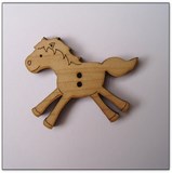 bouton bois au ptit bonheur - la cigogne qui brode