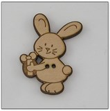 bouton bois au ptit bonheur - la cigogne qui brode