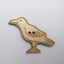 bouton bois au ptit bonheur - la cigogne qui brode