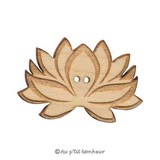 bouton bois fleur de lotus 20 mm