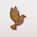 bouton bois au ptit bonheur - la cigogne qui brode