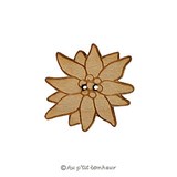 bouton bois au ptit bonheur - la cigogne qui brode
