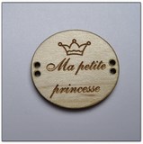 bouton bois au ptit bonheur - la cigogne qui brode