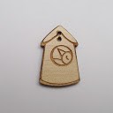 bouton bois au ptit bonheur - la cigogne qui brode