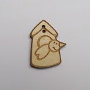 bouton bois au ptit bonheur - la cigogne qui brode