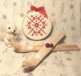 mini tambour flocon rouge