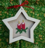 mini cadre noel bougies la cigogne qui brode