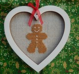 mini cadre noel pain d'épices coeurla cigogne qui brode