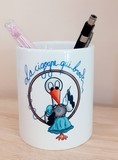pot a crayons la cigogne qui brode