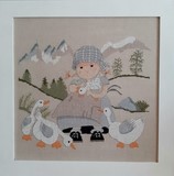 LA GARDEUSE D'OIES - la cigogne qui brode